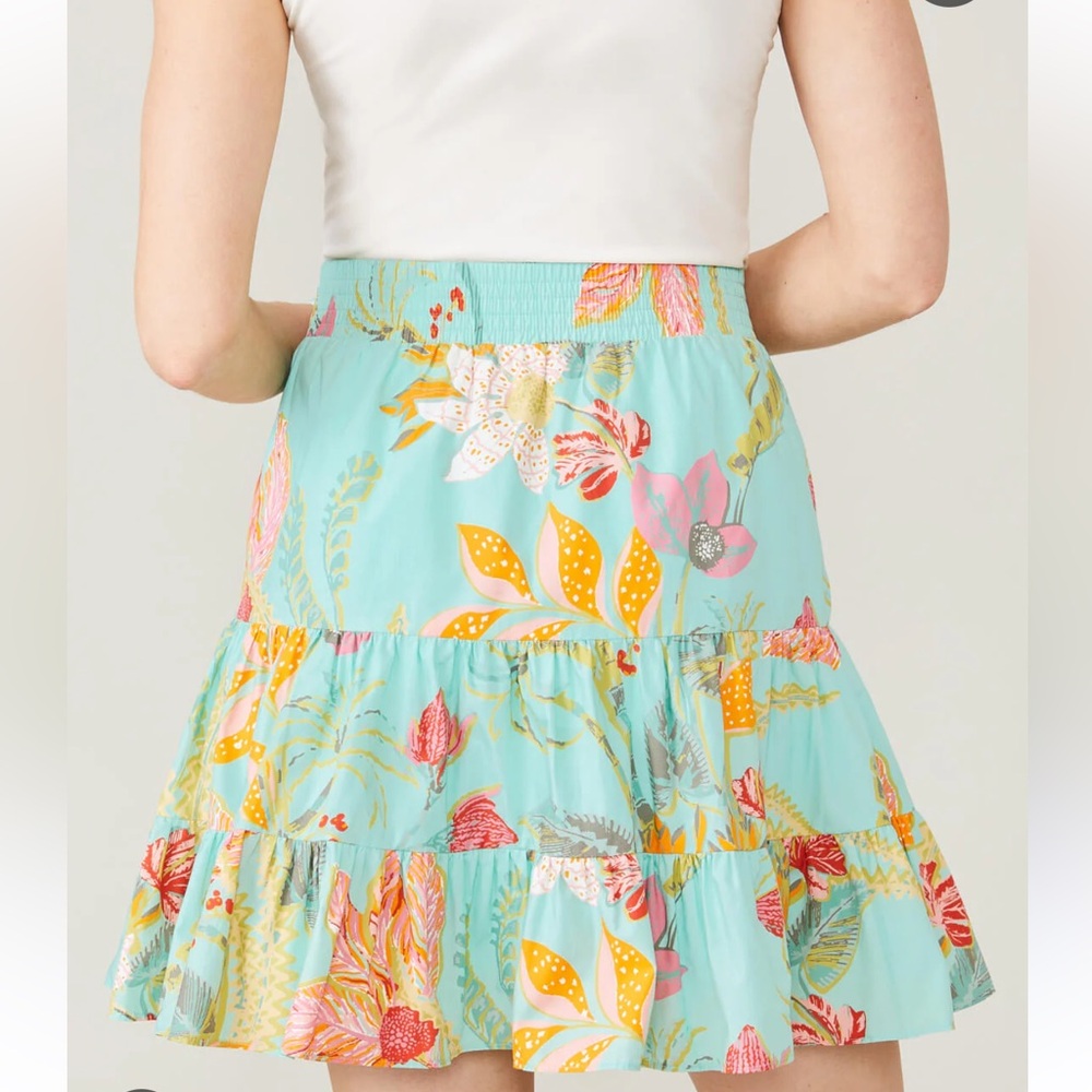 Spartina 449 Green and Blue Bubble Mini Skirt